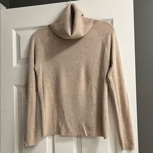 Cozy Beige Wool Turtleneck Sweater